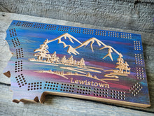 Cribbage Board- Mountain Scene