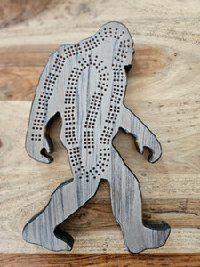 Sasquatch shaped Cribbage Board