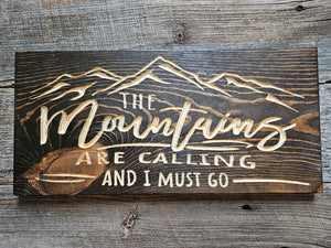 The Mountains are Calling sign