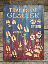 Animal Tracks of... Carved wooden sign