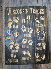 Animal Tracks of... Carved wooden sign