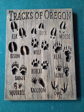 Animal Tracks of... Carved wooden sign