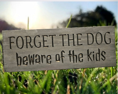 Forget the Dog, beware of the kids. Made in MT, Knotty Pine Woodworks