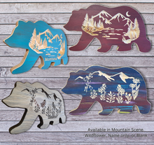 Bear Shaped Wood Signs