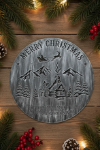 Merry Christmas to all and to all a good night- 16" wooden circle sign