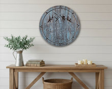 Faith Can Move Mountains- 16" wood circle sign