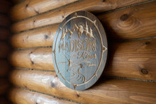 Fly Fishing Rivers 16" wood circle sign
