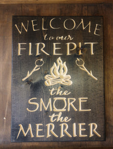 Firepit signs- Smore's or Toasted