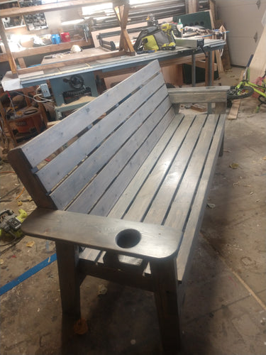 Large outdoor bench