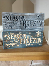 'tis the season to be freezin' carved wooden blocks, knotty pine woodworks