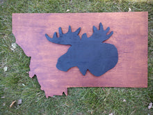 Knotty Pine woodworks MT Moose silhouette