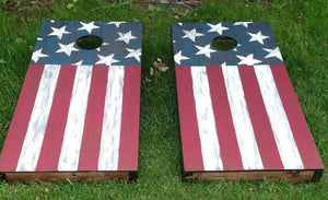 Knotty Pine Woodworks- corn hole stars and stripes