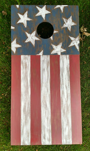 Knotty Pine Woodworks- corn hole stars and stripes