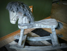 Grey Wooden Rocking Horse