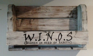 4 Glass Wine Rack- W.I.N.O.S
