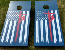 Corn Hole Set- Lineman Flag