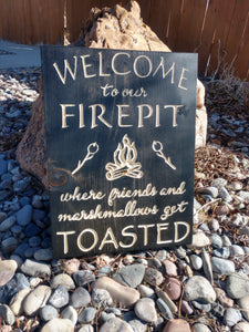 Firepit signs- Smore's or Toasted