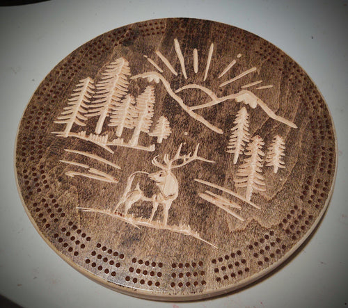 Cribbage Board- Mountain Elk