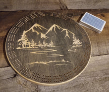 Cribbage Board- Mountain Scene
