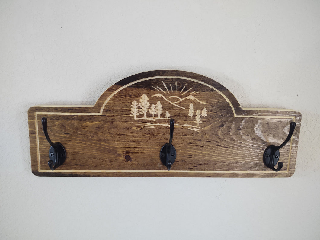 Coat Rack- Mountain Scene