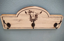 Coat Rack- Steer head floral