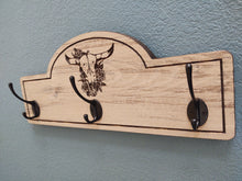 Coat Rack- Steer head floral