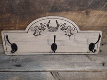 Coat Rack- Horseshoe floral