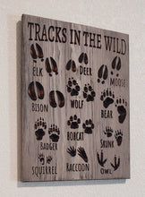 Animal Tracks of... Carved wooden sign