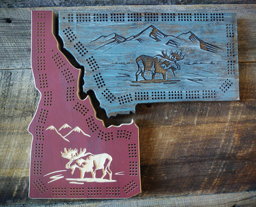 Cribbage Board IDAHO- Moose