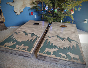 Mountain Tree Wildlife Corn Hole Boards