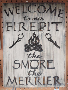 Firepit signs- Smore's or Toasted